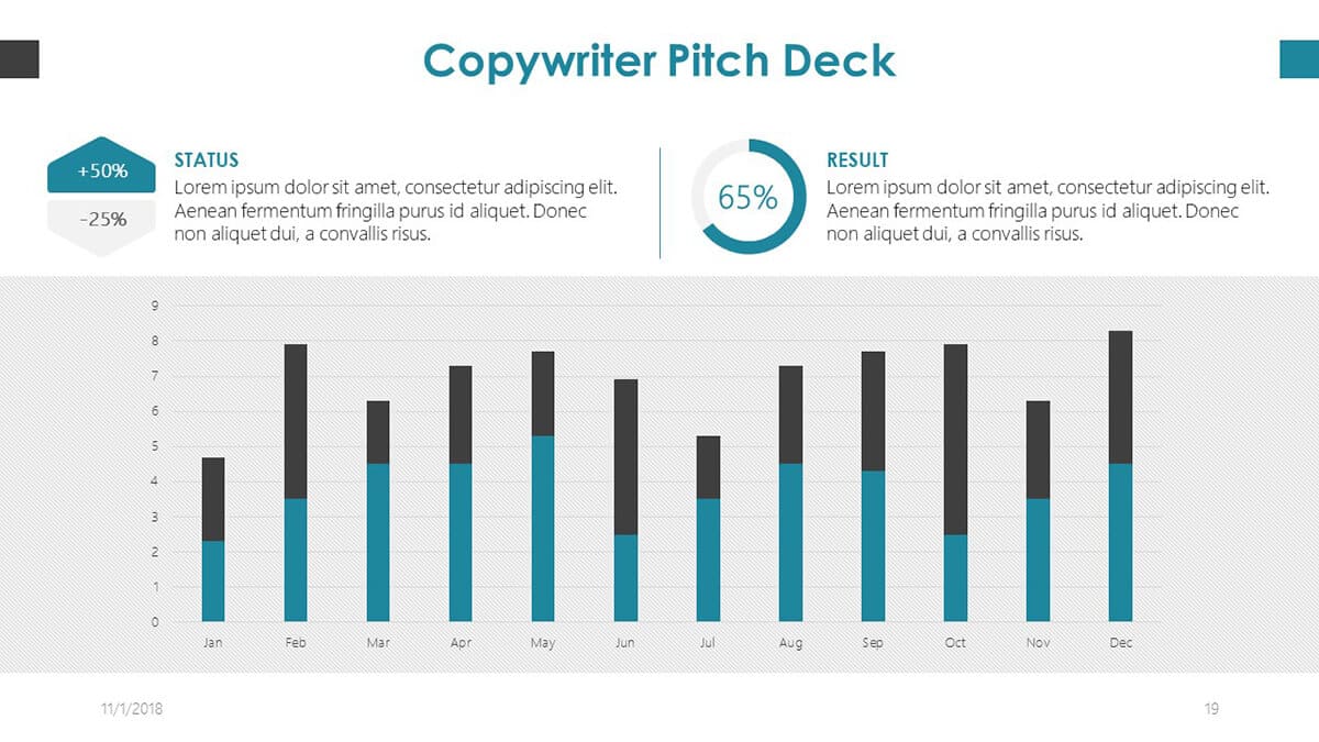Copywriter Pitch Deck Slide of Copywriter PPT Template Pack