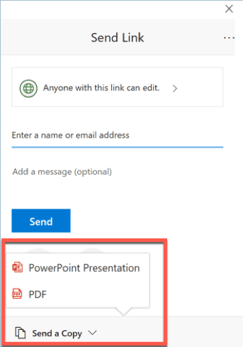 sending your PPT as email attachment (windows)