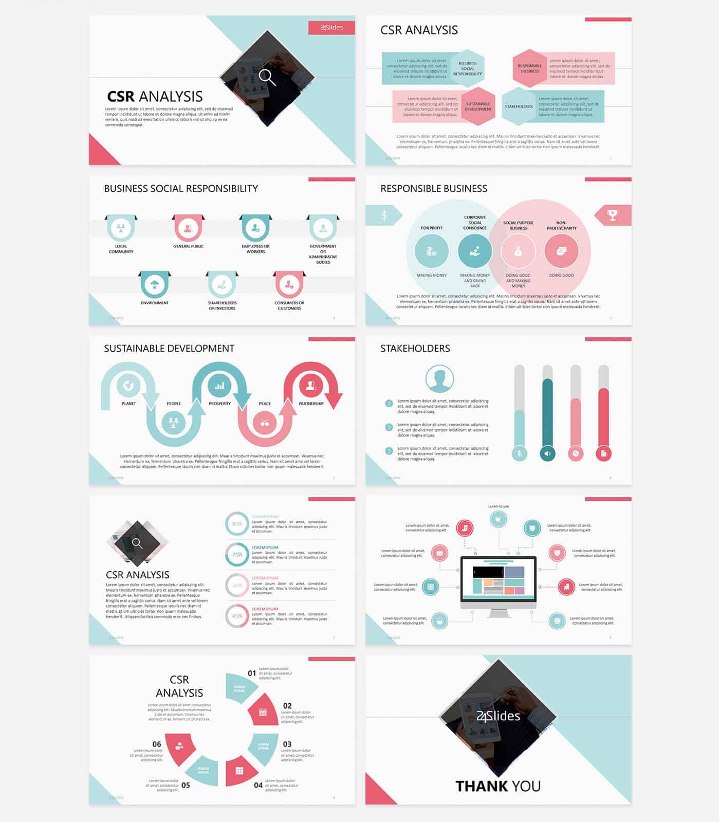 24Slides.com's CSR Analysis PowerPoint Template