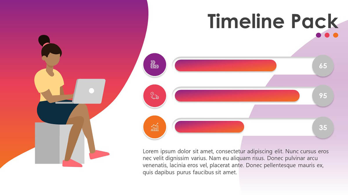 Time Allocation Slide in Creative Timeline PowerPoint Template Pack