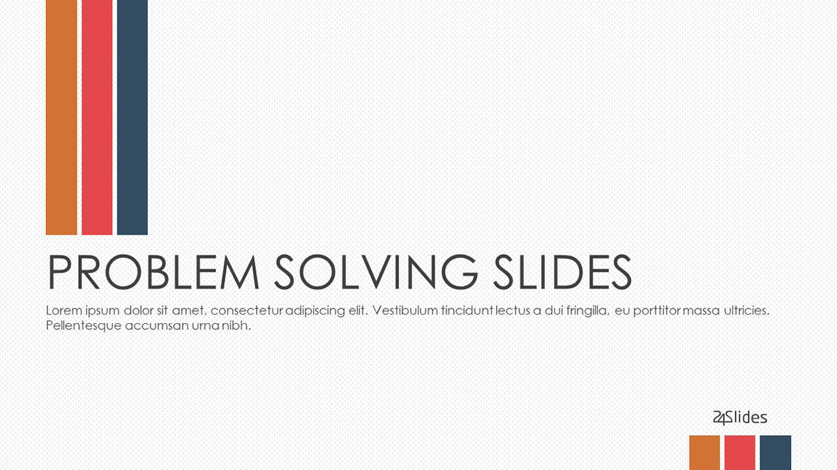 Problem Solving PowerPoint Template cover slide