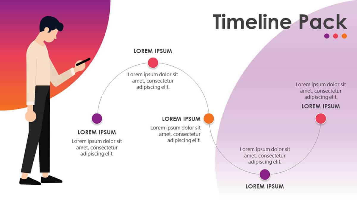 Timeline with comments slide in Creative Timeline PPT Template Pack