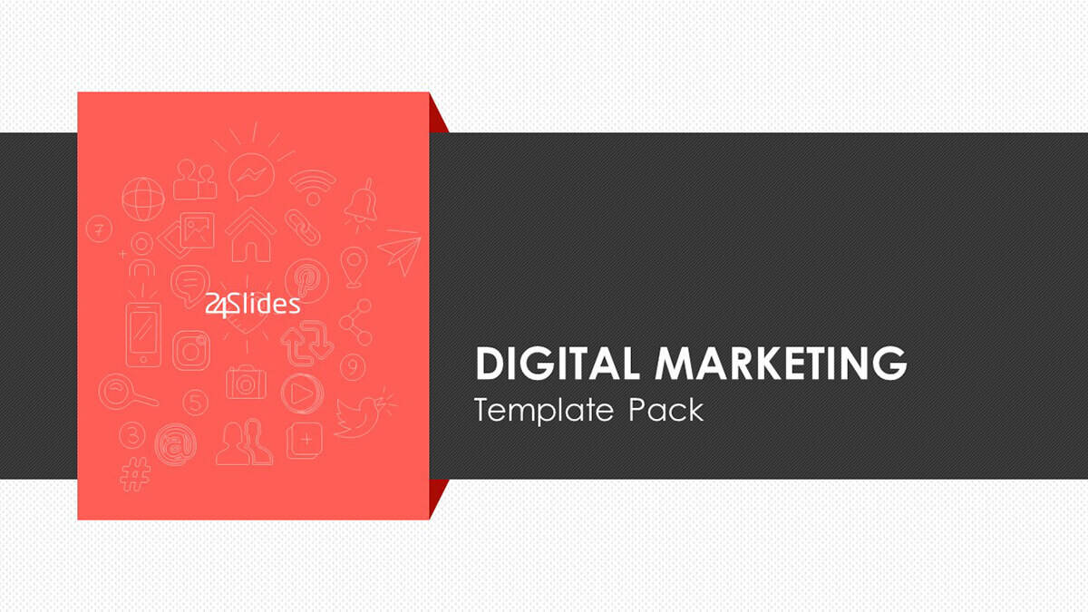 Cover slide of Digital Marketing PowerPoint Template Pack