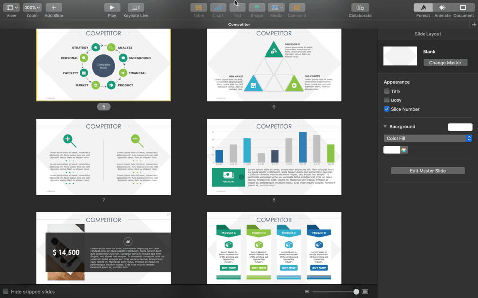 Most PowerPoint slides have no issues when opened on Keynote