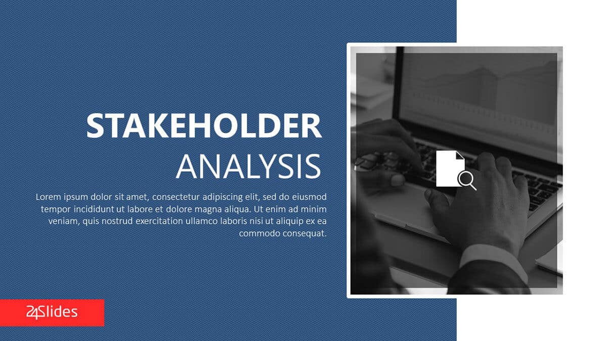 Stakeholder Analysis PowerPoint Template cover slide