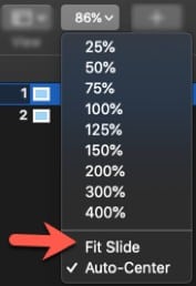 Keynote - how to zoom in on your slides