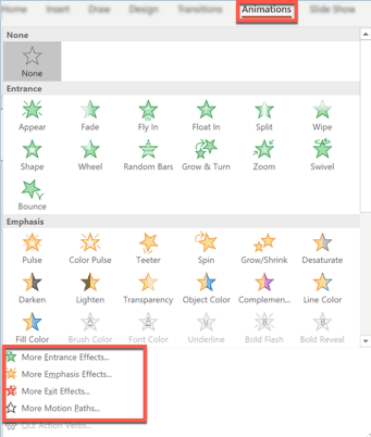 change animations aspect design powerpoint