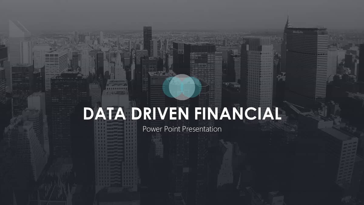 Data Driven Financial Templates cover slide