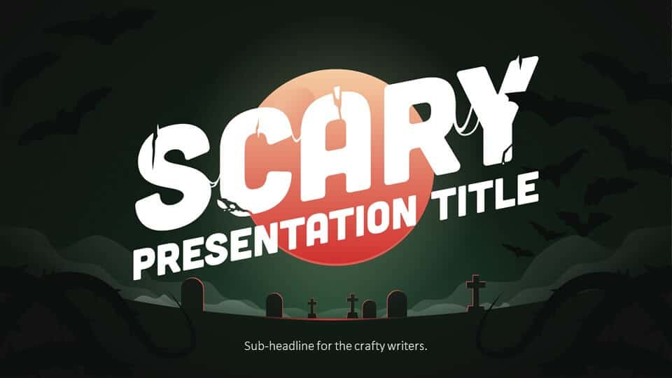 Halloween PowerPoint Template cover slide