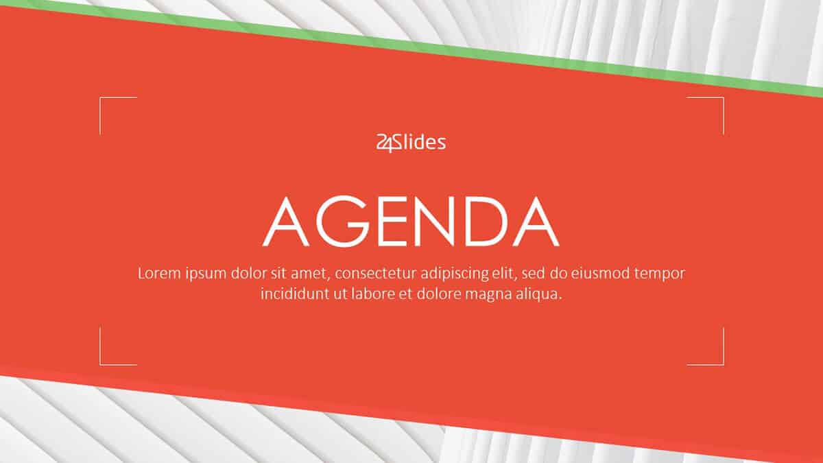 Agenda PowerPoint Template Pack cover slide