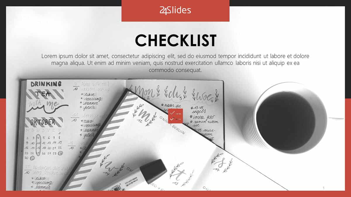 Presentation Checklist Template Pack cover slide