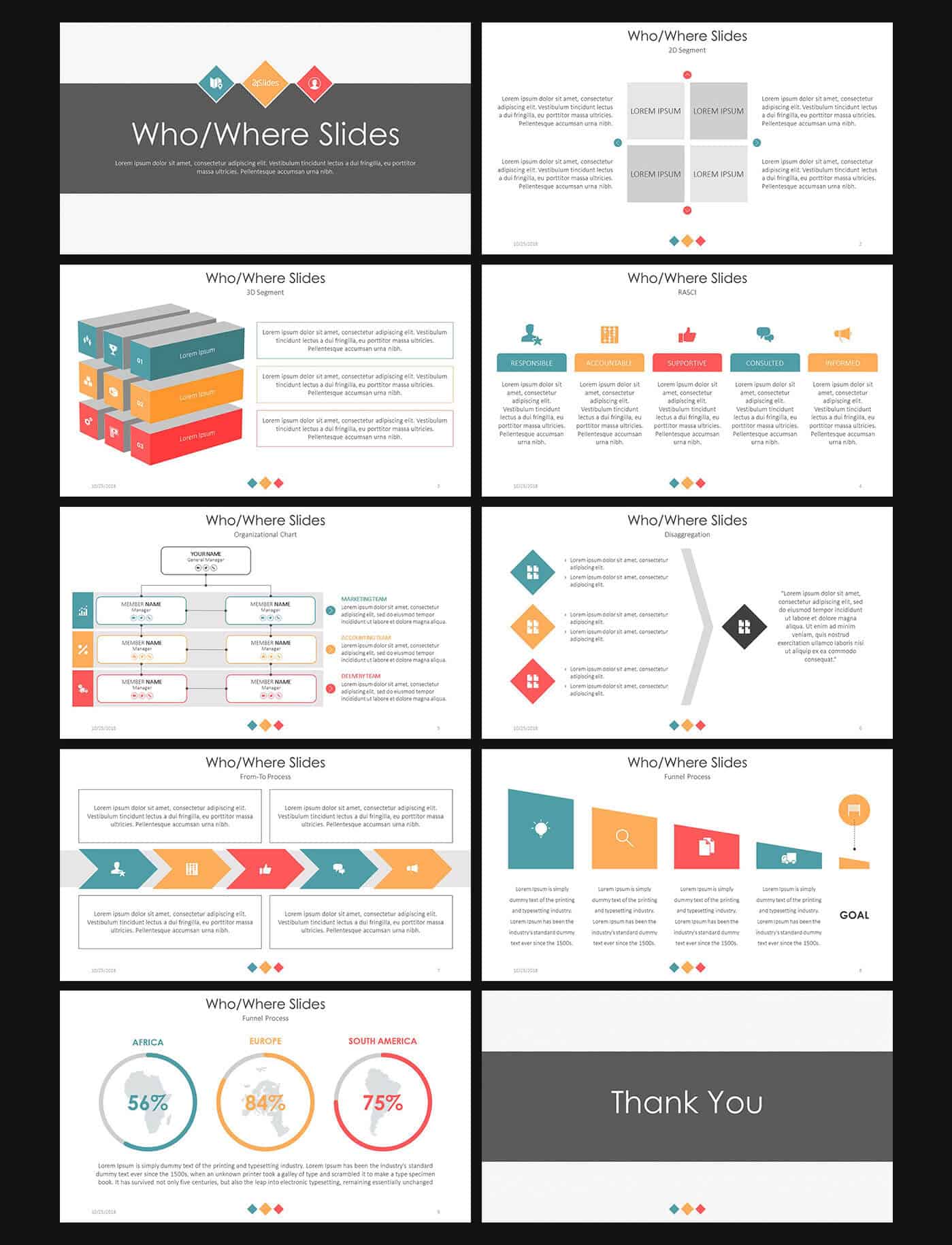 24Slides.com's Explaining the Who and Where Presentation Template