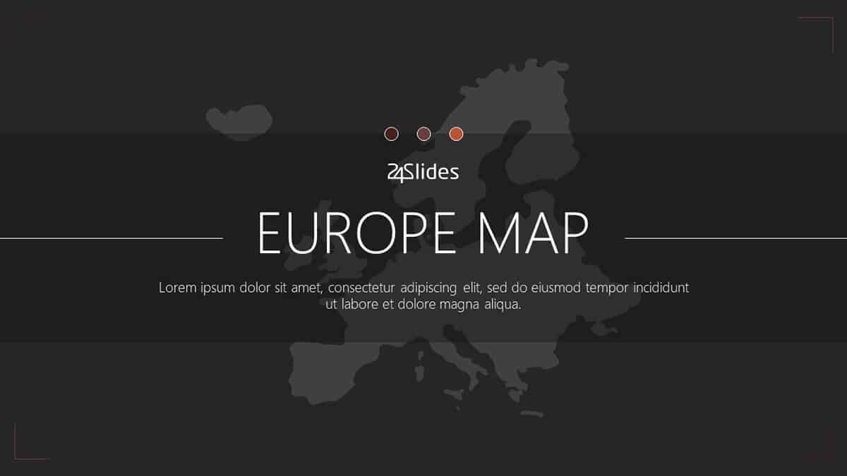 Europe Map PowerPoint Template cover slide