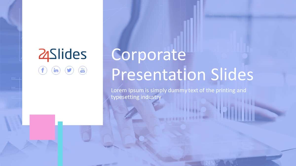 Light Corporate PowerPoint Template Pack cover slide