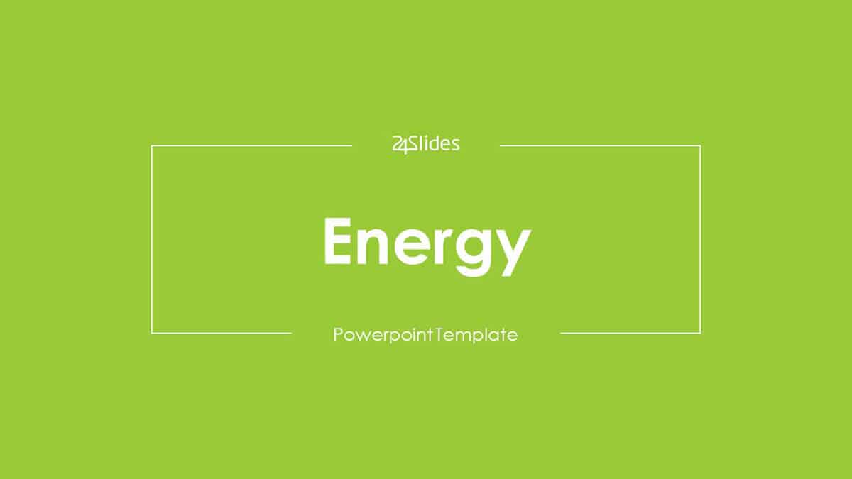 Cover Slide in Energy PowerPoint Template Pack