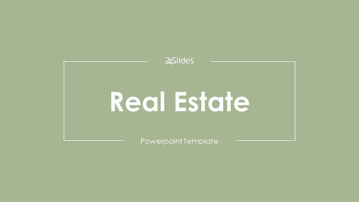 cover slide in Real Estate PowerPoint Template