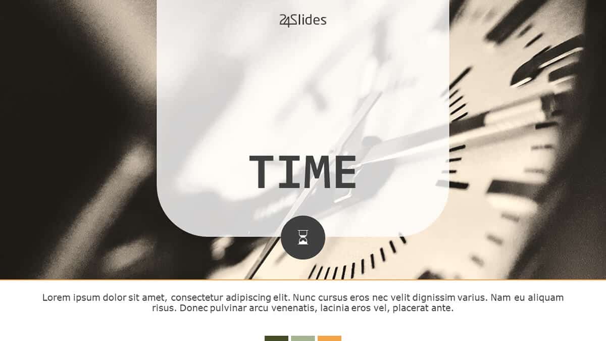 Cover slide in Time Slide Deck PowerPoint Template Pack