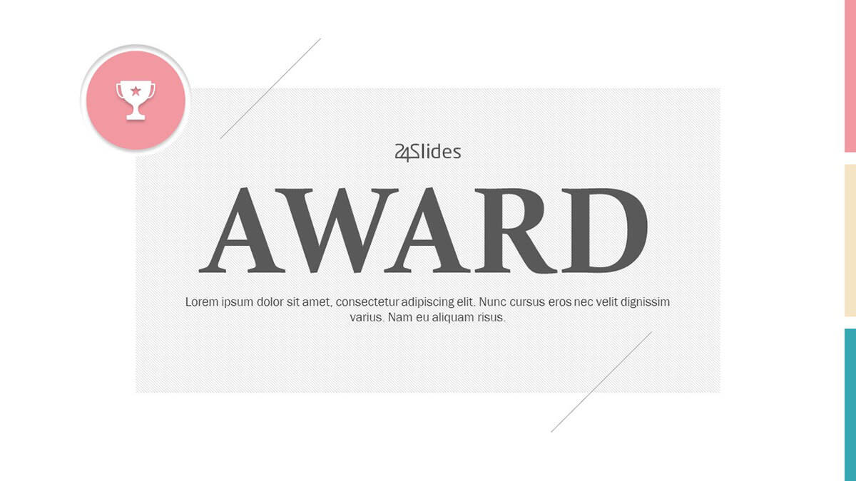 Cover slide of Award PowerPoint Template