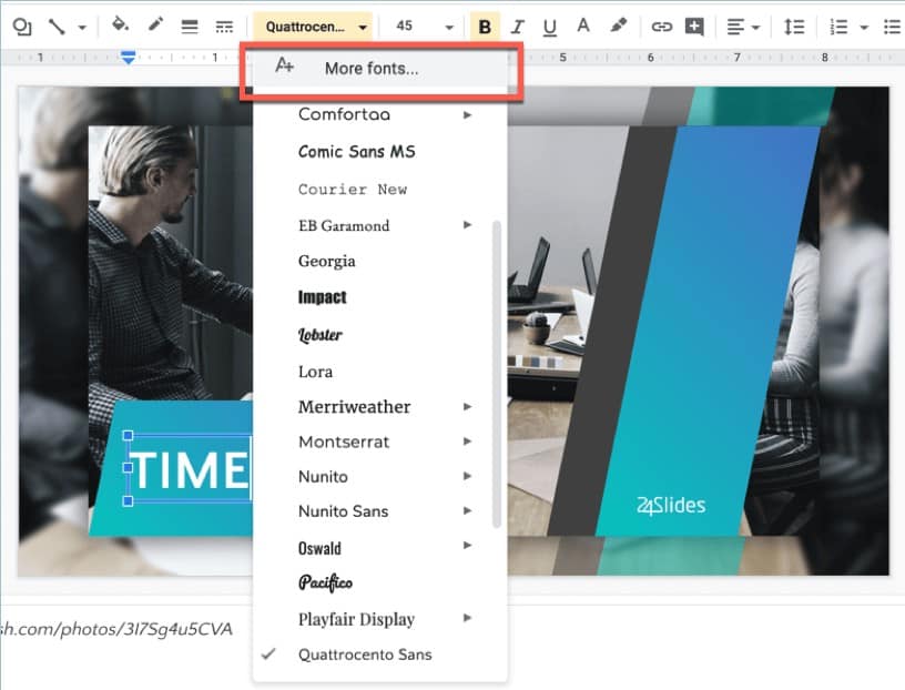 Steps on how to add Google Fonts to your Google Slides presentation