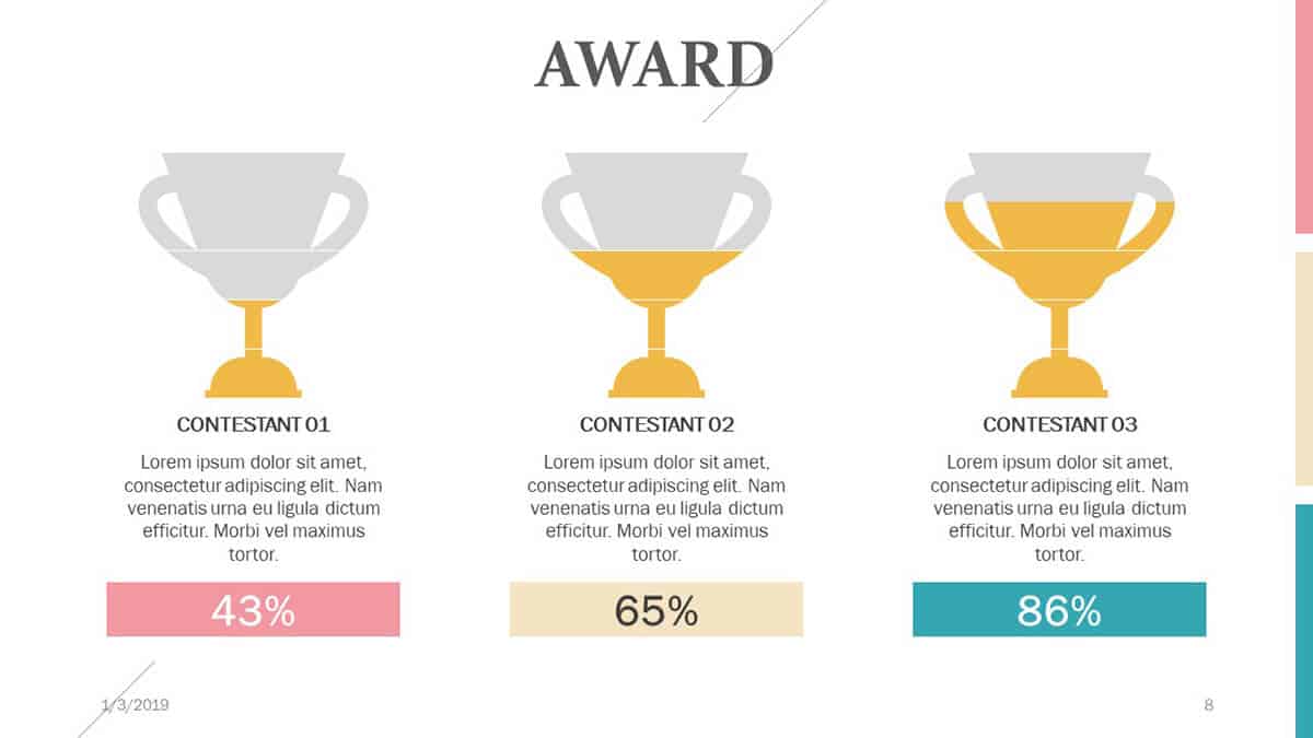 The awards slide - one of the best templates in March 2019