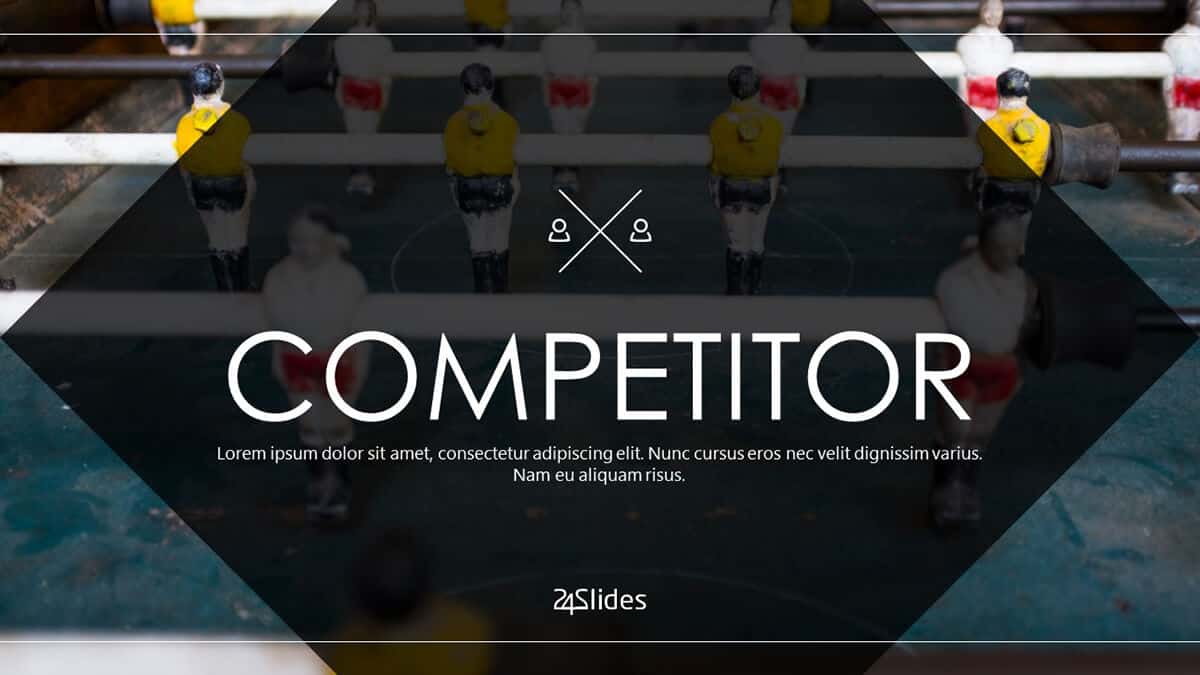 Cover slide of Competitor PowerPoint Template