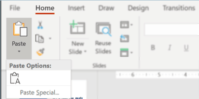 How to work with multiple images in PowerPoint - the different paste options