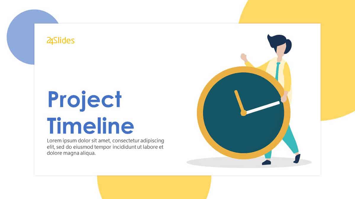 Cover slide of Project Timeline PowerPoint Template