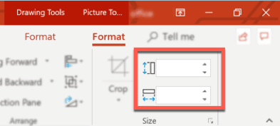 picture tools menu image resizing options