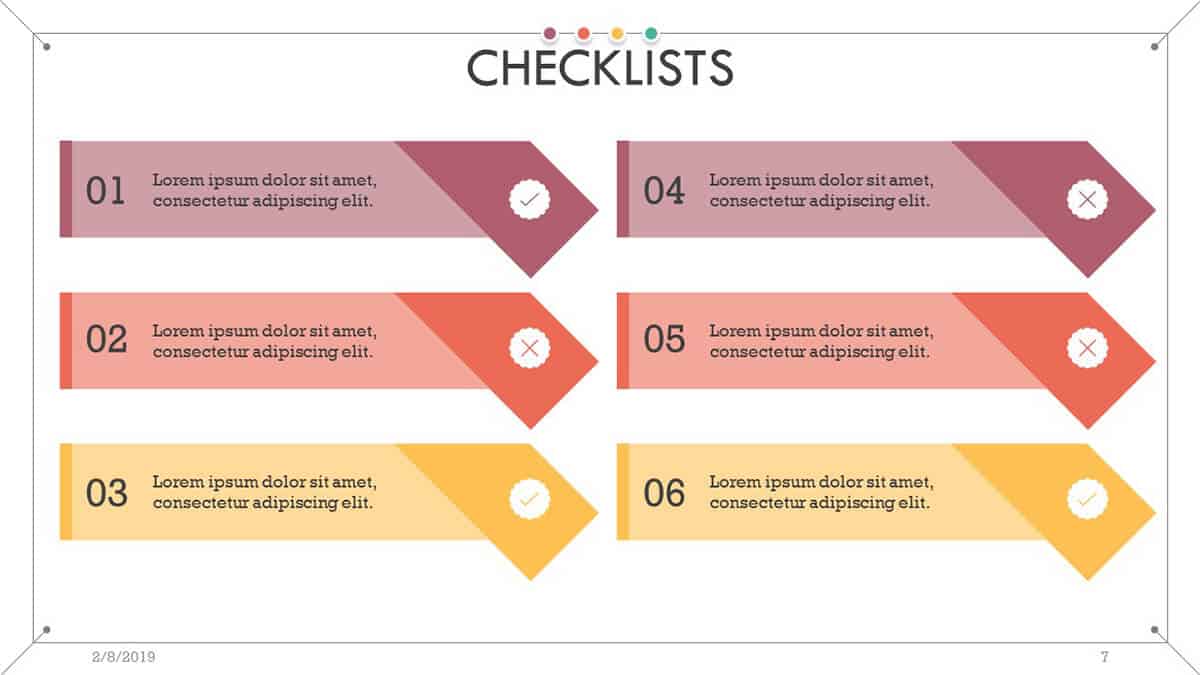 Regular checklist slide of Corporate Checklist PowerPoint Template
