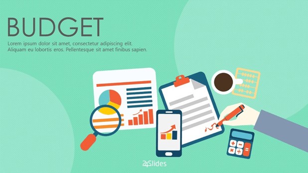cover slide of Playful Budget PowerPoint Template pack
