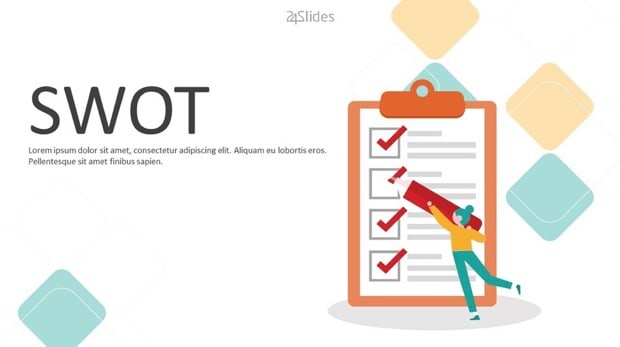 cover slide of Playful SWOT Powerful Template
