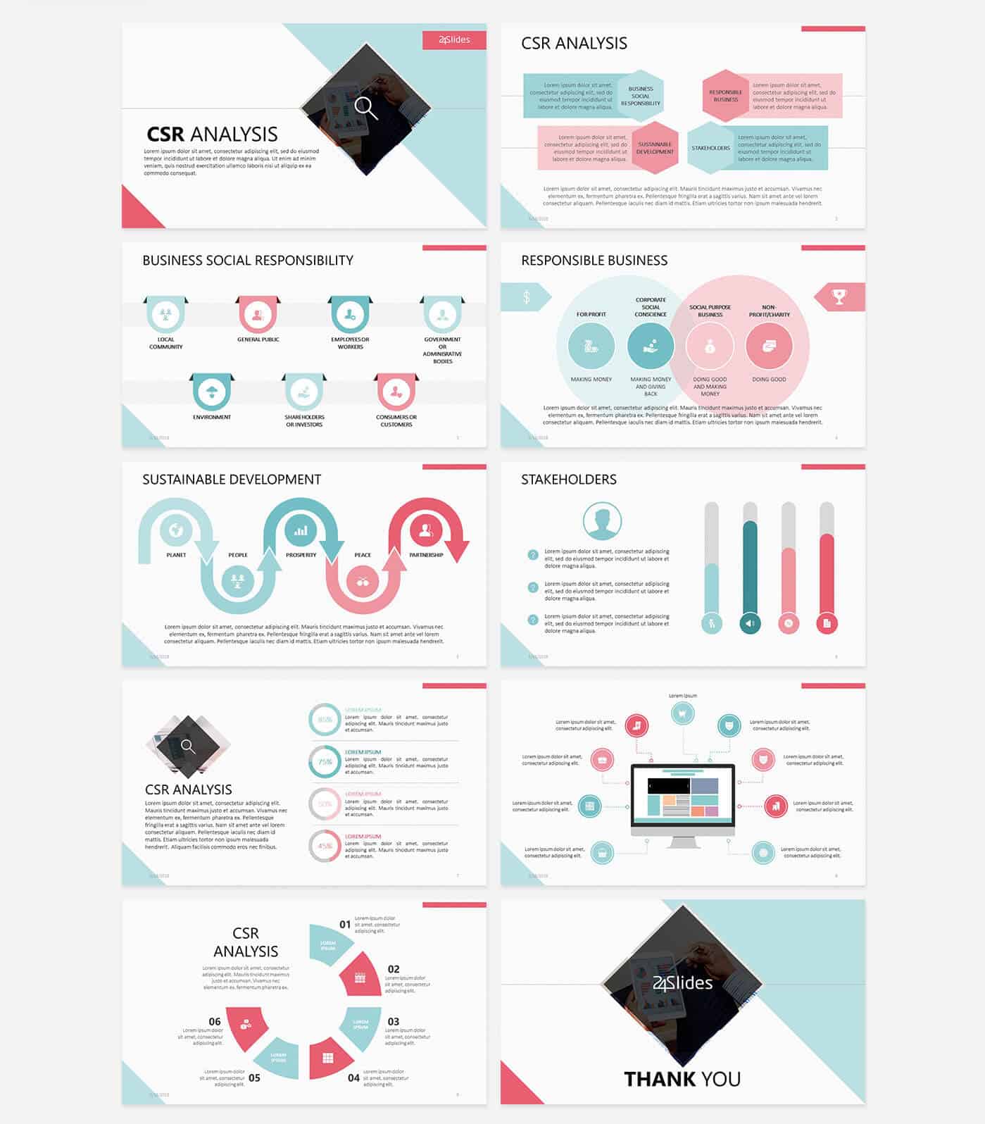 CSR Analysis PowerPoint Template pack