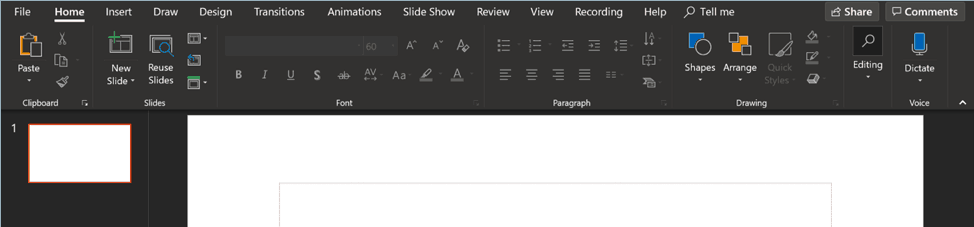 powerpoint vs keynote - the powerpoint toolbar