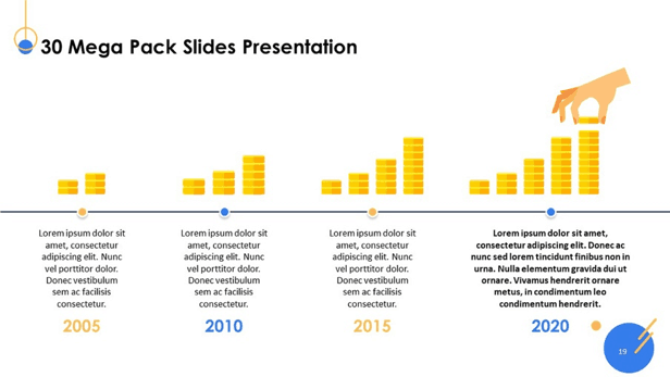 Growth slide of Playful Mega Pack Slide PowerPoint Template