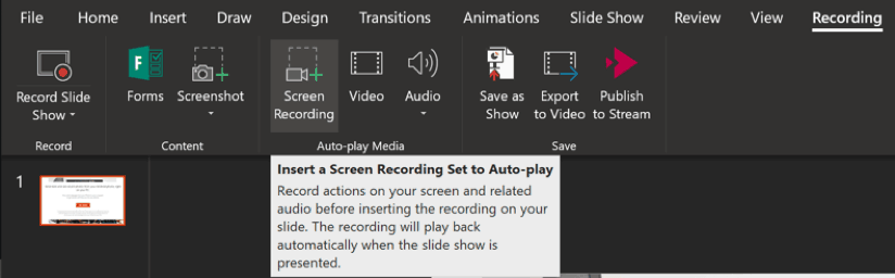 how to record your screen using powerpoint