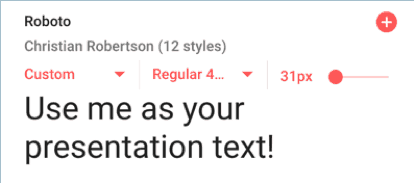 Most popular Google Font - Roboto