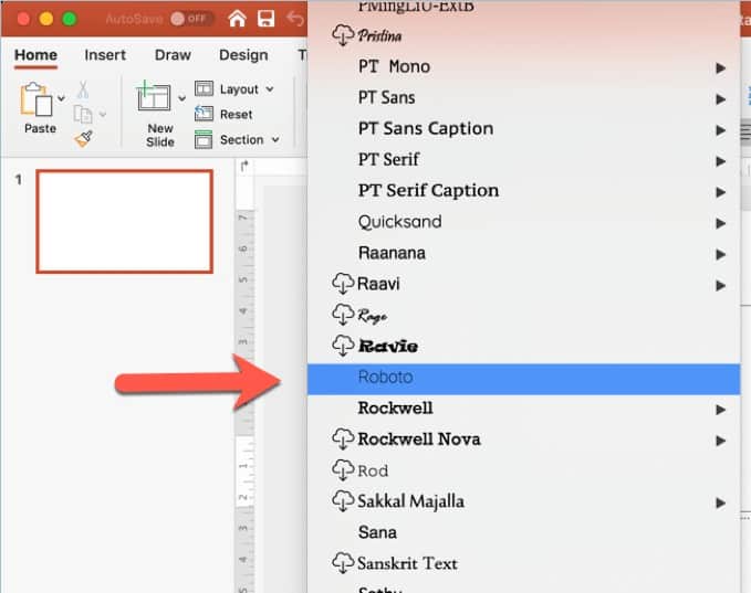 Using Google Fonts in PowerPoint