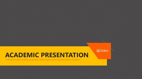 simple academic presentation title slide