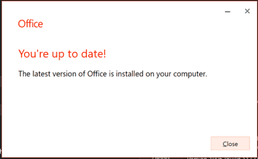 powerpoint version is up to date
