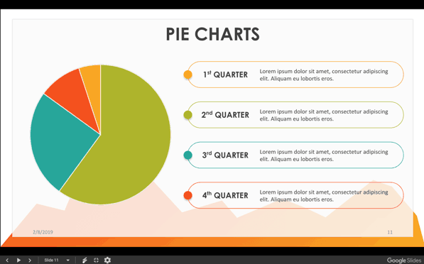Google Slides Template for Playful Pie Charts