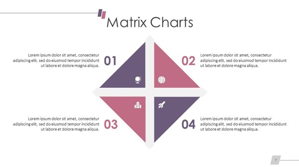 matrix chart ppt template slide