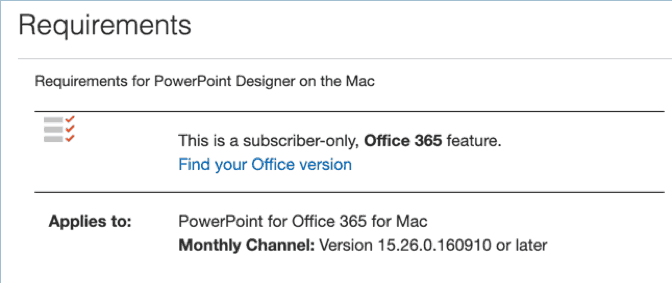 macosx - powerpoint designer requirements