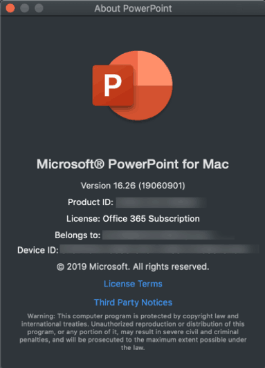 powerpoint for mac missing charts