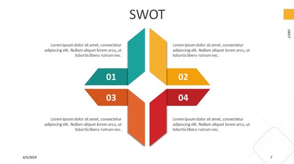 PowerPoint slide which uses flat design