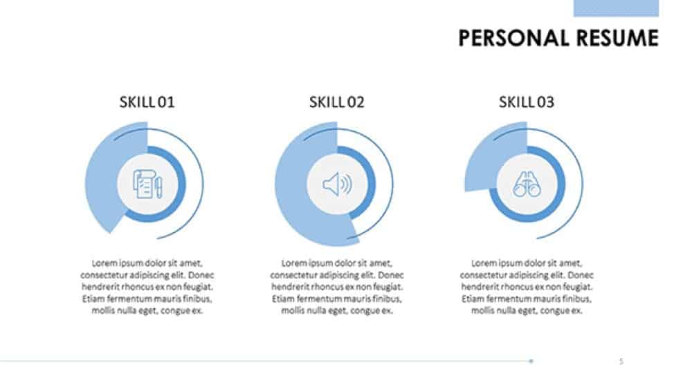 Personal Resume PowerPoint Template Pack - skills slide