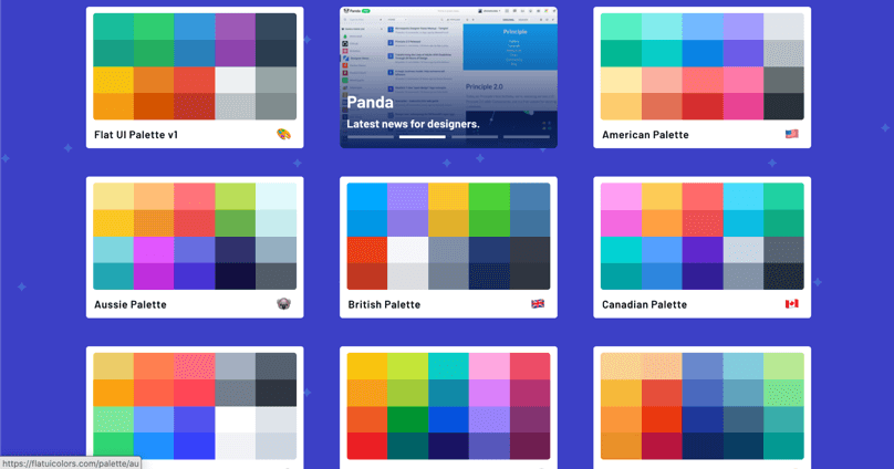 plenty of choices for flat colors for your slides