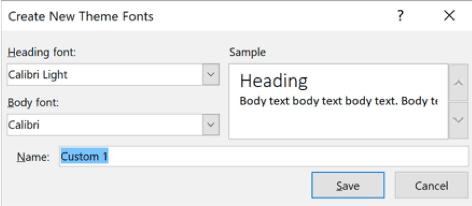 how to create new theme fonts in powerpoint