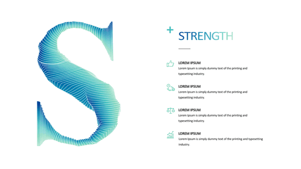 SWOT template pack - the strength slide