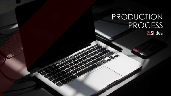 Cover slide of Creative Production Process PowerPoint Template