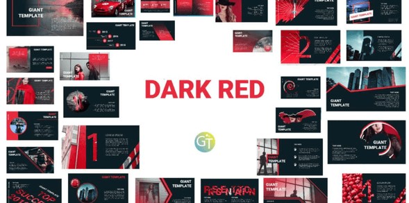 GiantTemplate's Dark Red PowerPoint Template